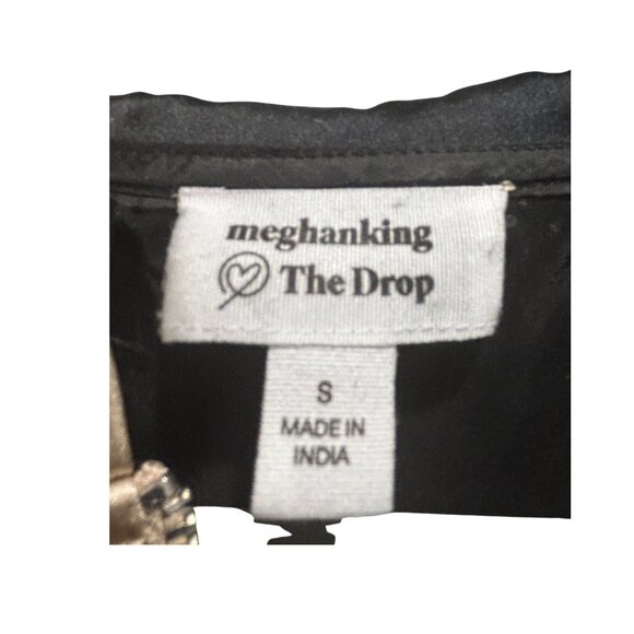 2 Piece Satin Colorblock Tracksuit -Black & Champagne -Sz Small - Picture 6 of 7